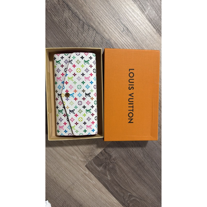 Authentic Louis Vuitton Monogram Multicolor Zippy Wallet Purse  New